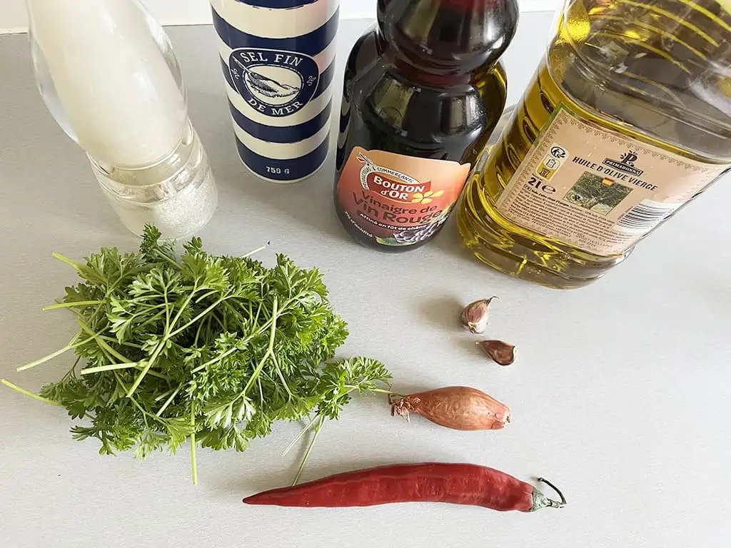 Zelf chimichurri maken ingrediënten