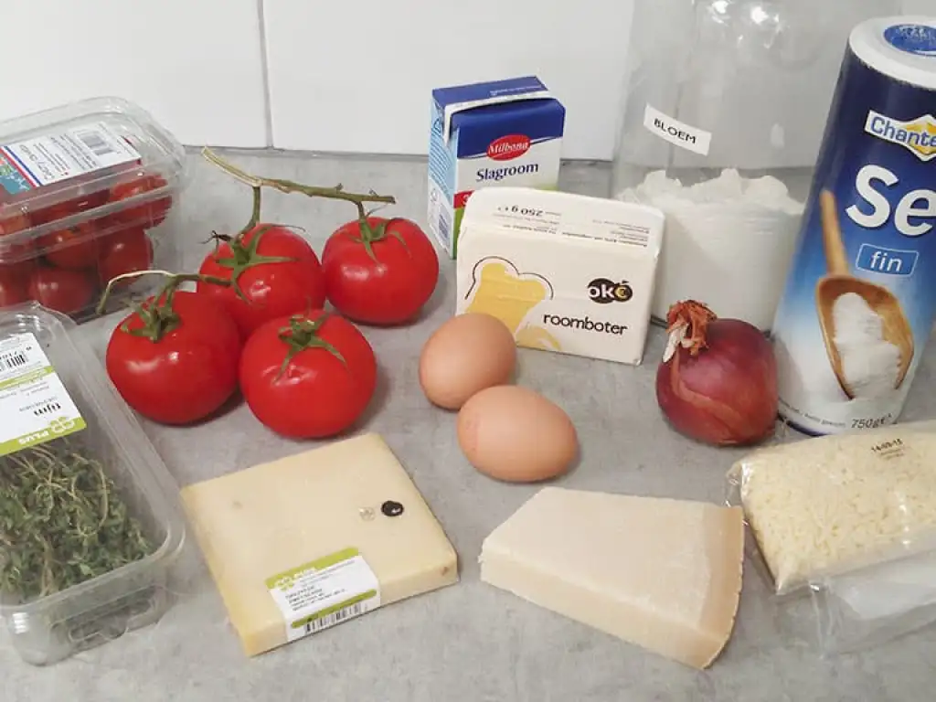 Tomatentaart ingrediënten