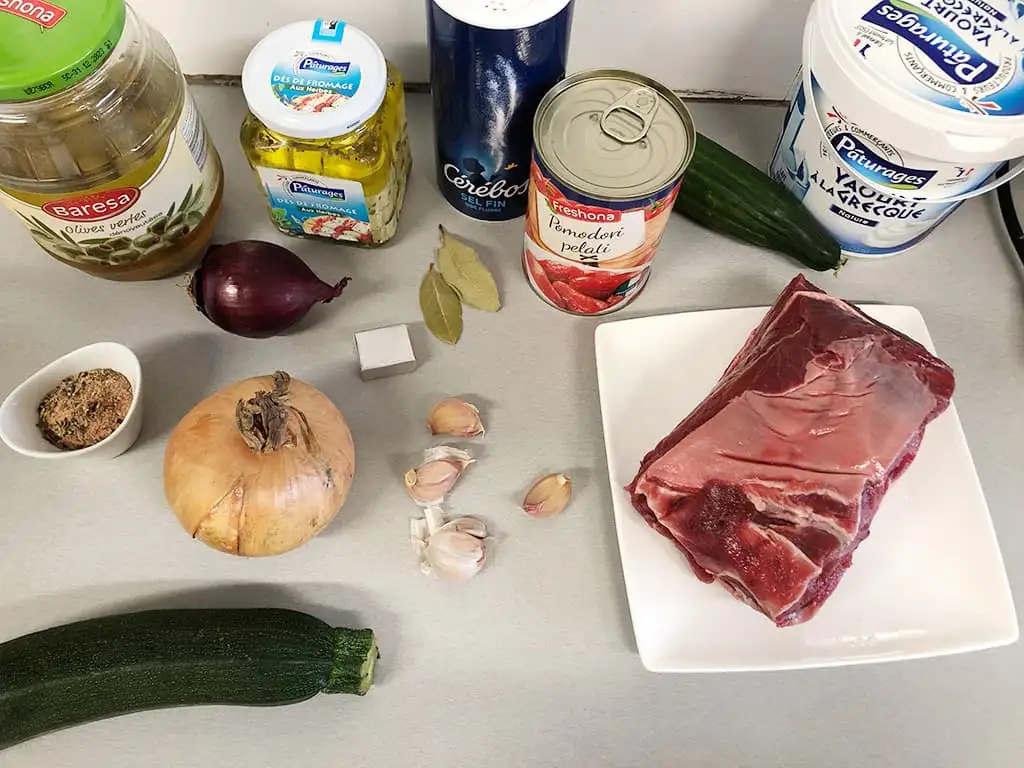 Grieks stoofvlees ingrediënten