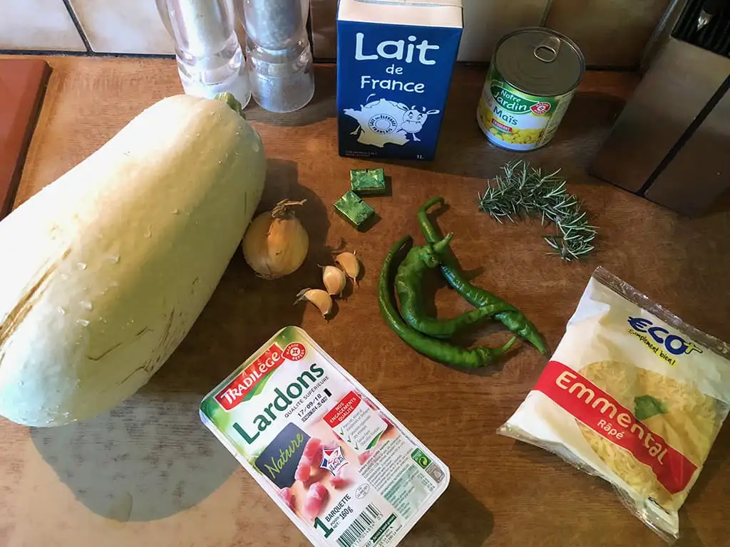 Witte courgettesoep ingrediënten