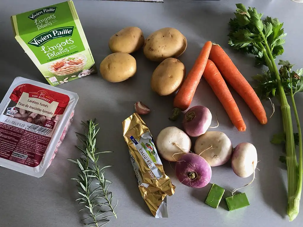Zomerse witte bonensoep ingrediënten