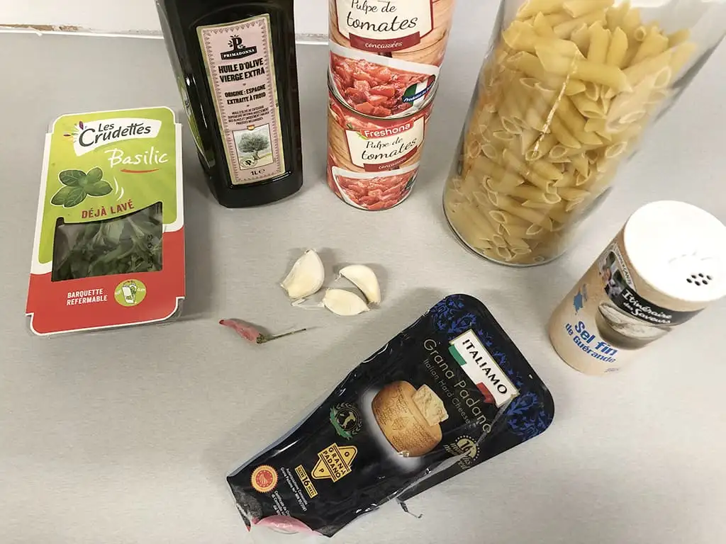 Penne all'arrabiata ingrediënten