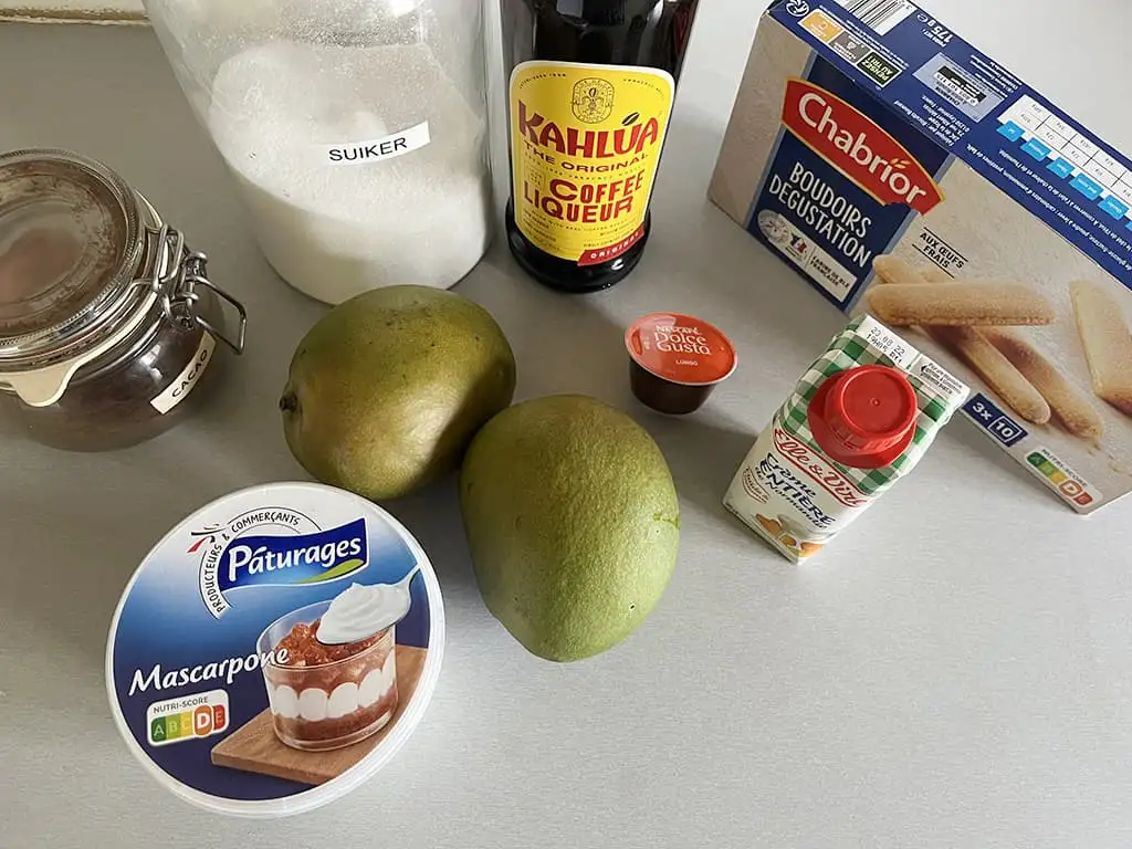 Mango tiramisu ingrediënten