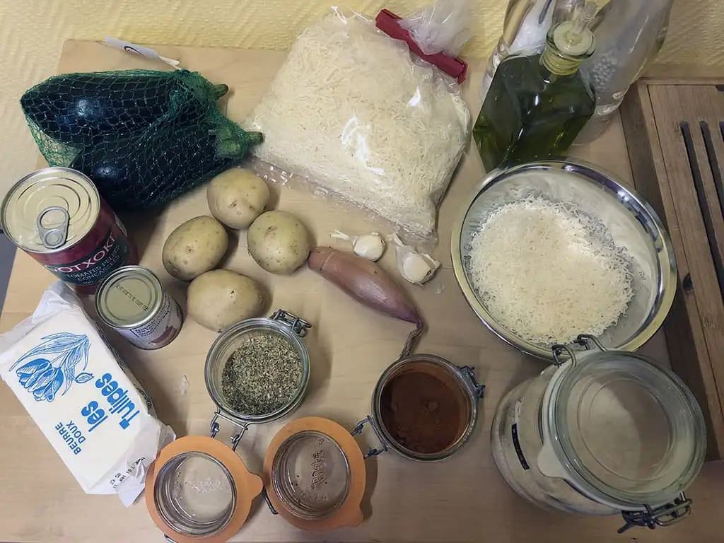Aubergine gratin ingrediënten