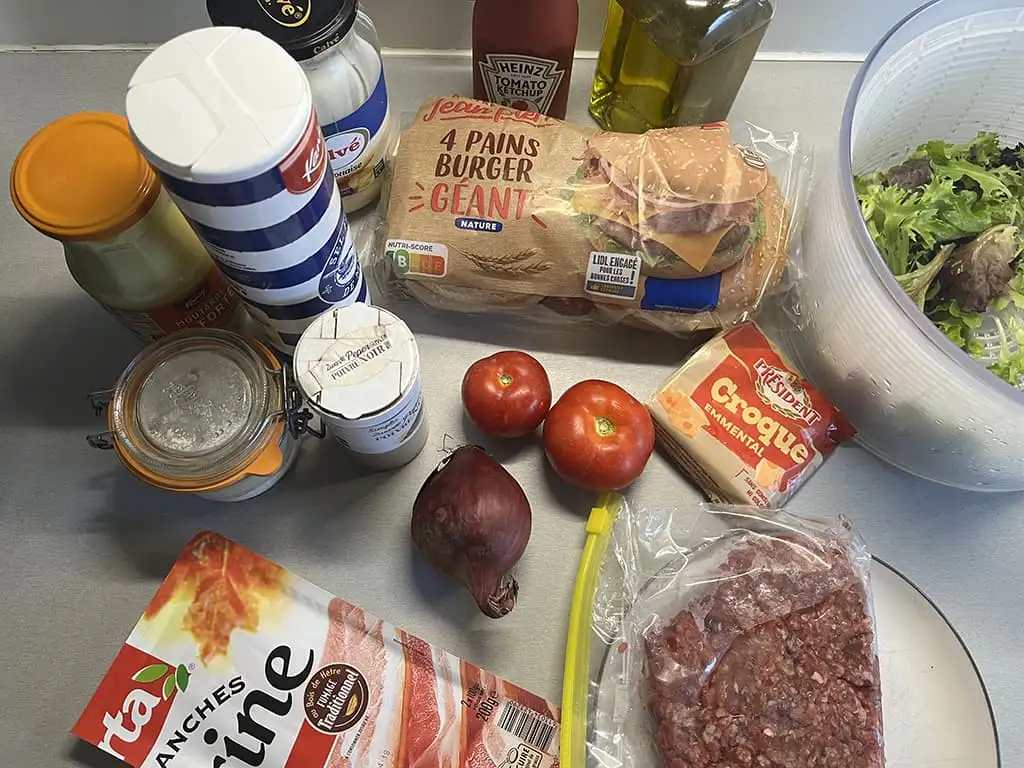 Broodje hamburger ingrediënten