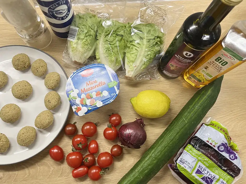 Falafel salade ingrediënten