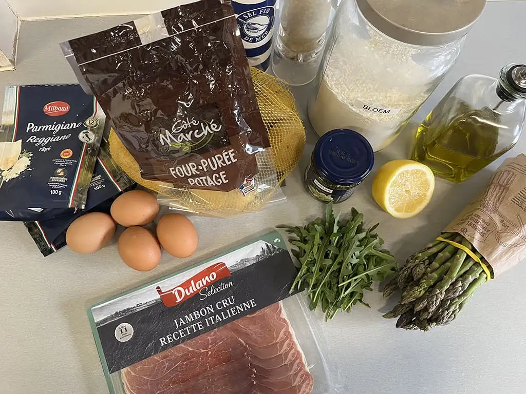 Gnocchi met groene asperges ingrediënten