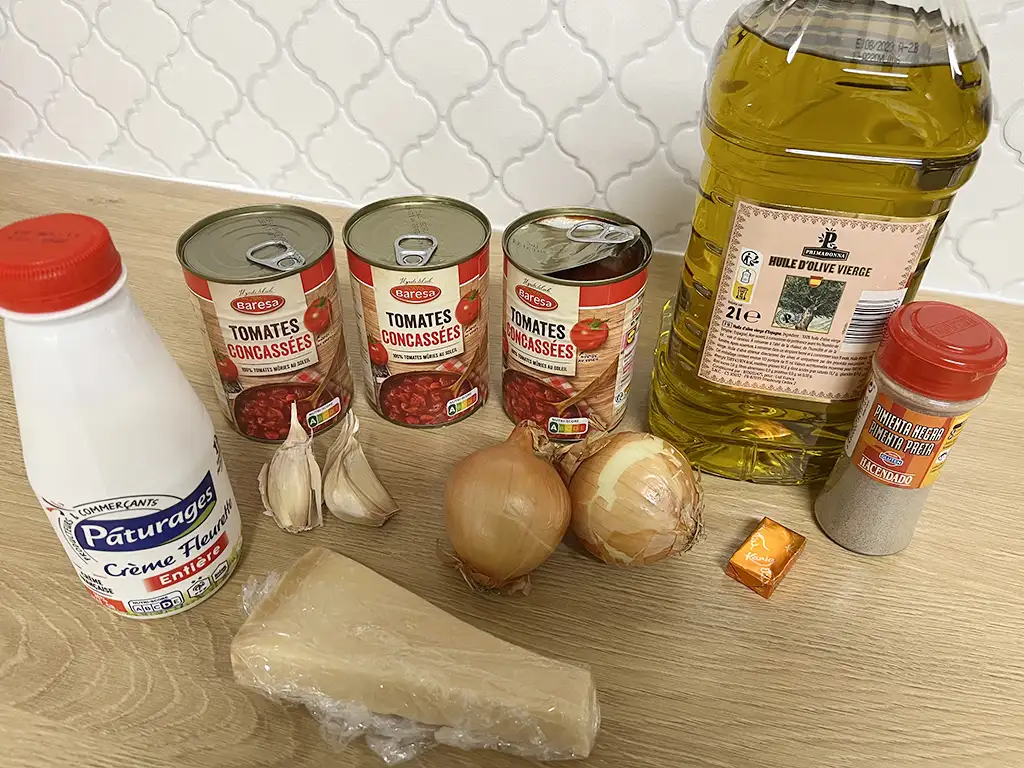 Romige tomatensoep ingrediënten