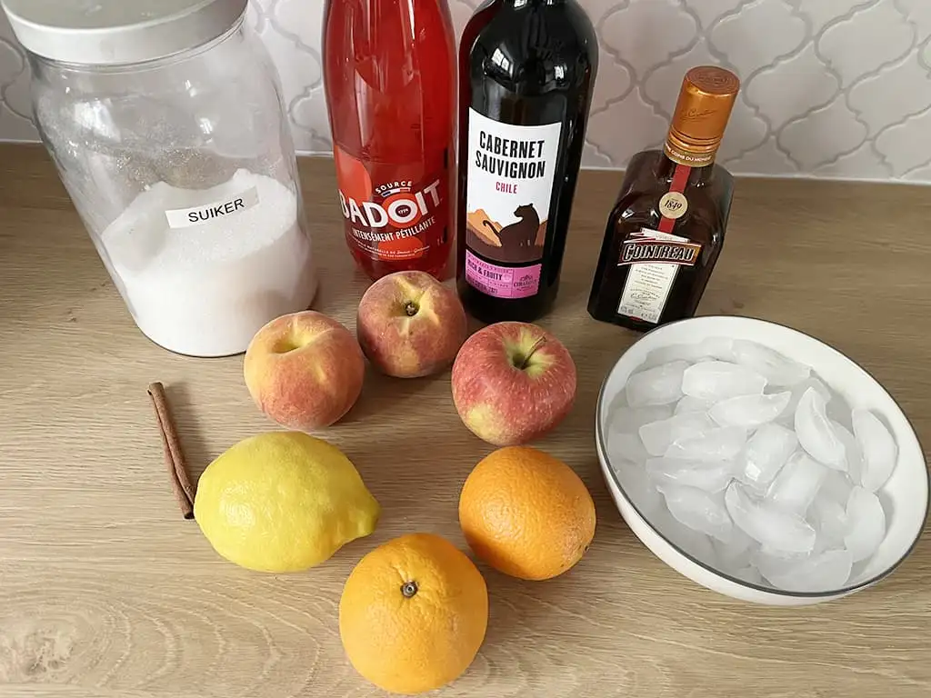 Zelf Spaanse sangria maken ingrediënten