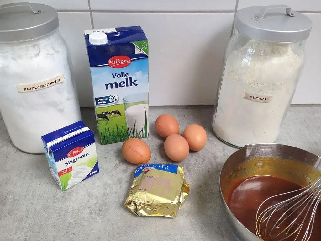 Slagroomsoesjes met zeezout karamel ingrediënten