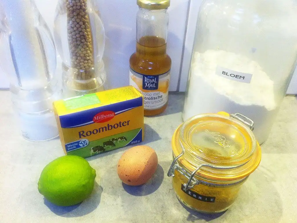 Dunne kerriekoekjes ingrediënten