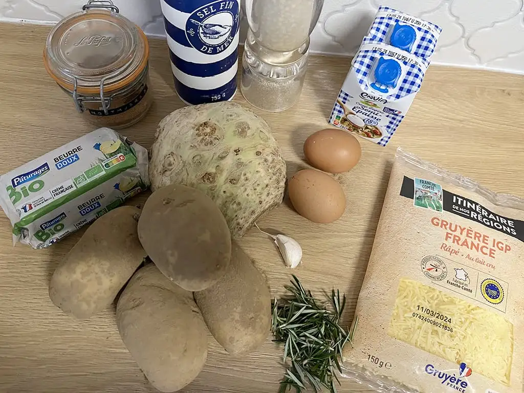 Knolselderij gratin ingrediënten