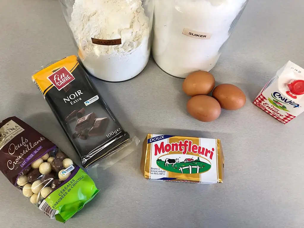 Chocolade paasnestjes ingrediënten