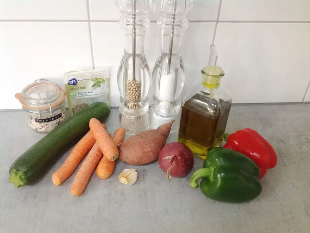 Geroosterde groenten uit de oven ingrediënten