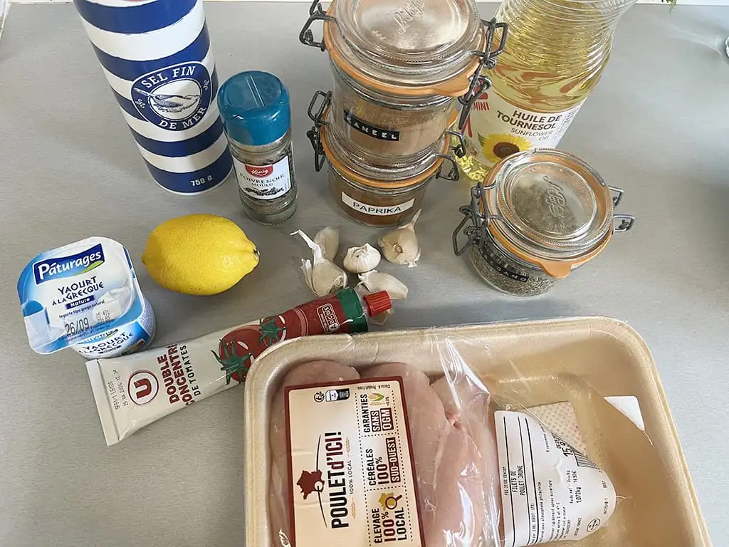 Shish tawook ingrediënten