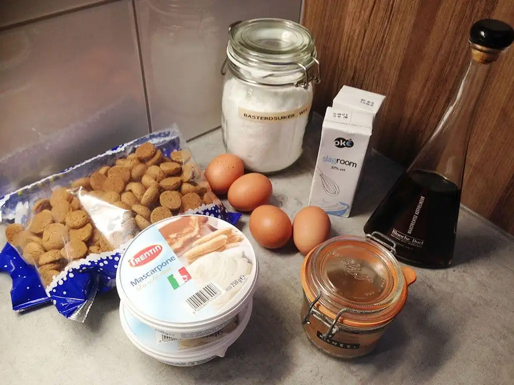 Pepernoten tiramisu ingrediënten
