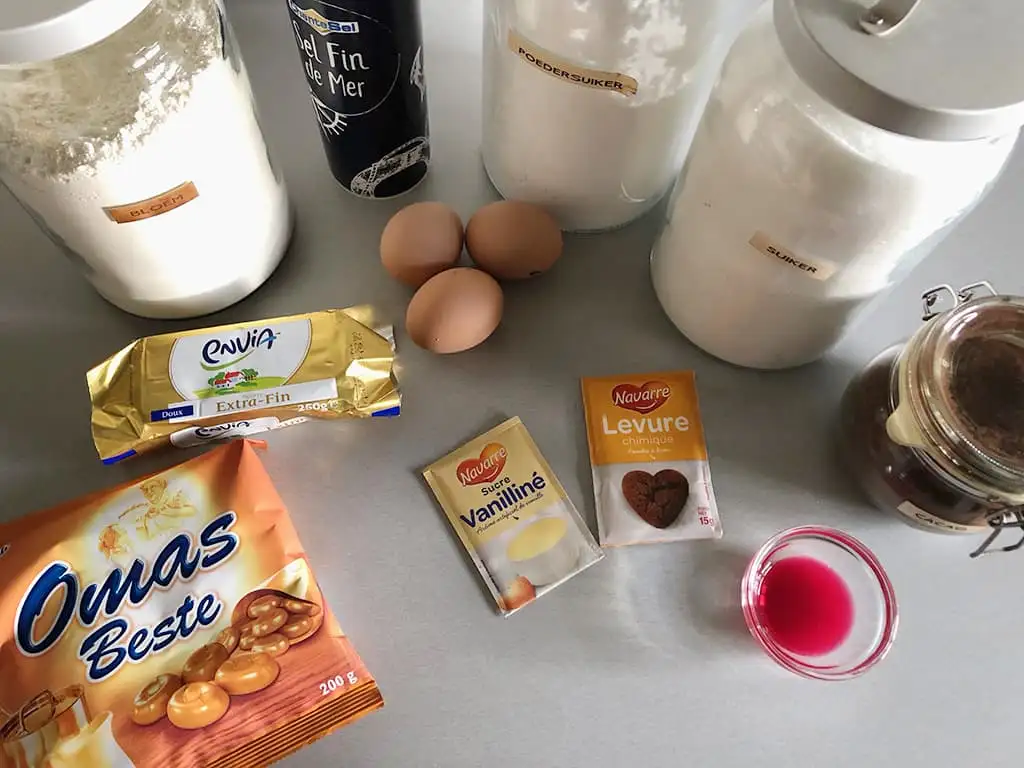 Gebarsten chocoladekoekjes ingrediënten