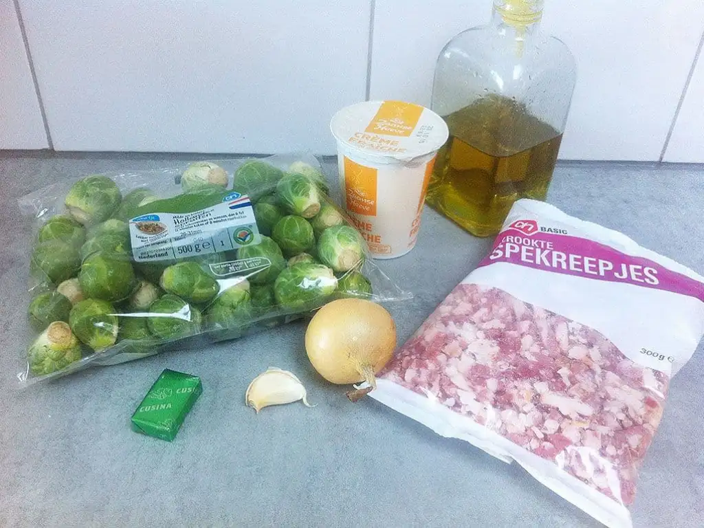 Spruitjessoep ingrediënten