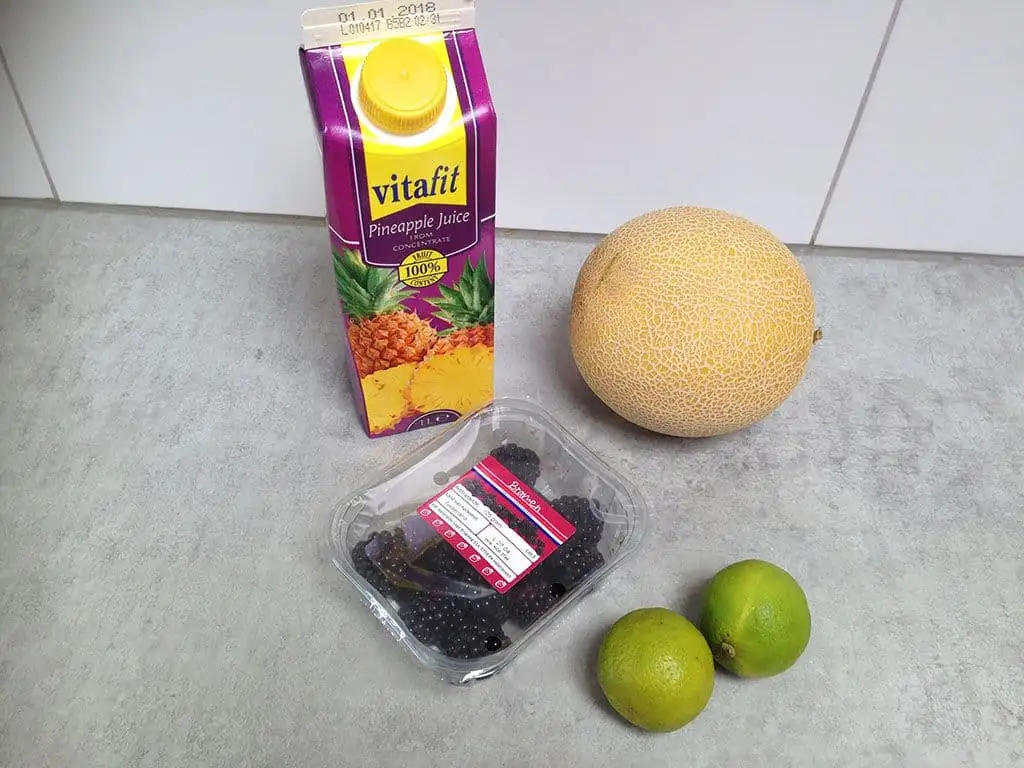 Drinkbare fruitsalade ingrediënten