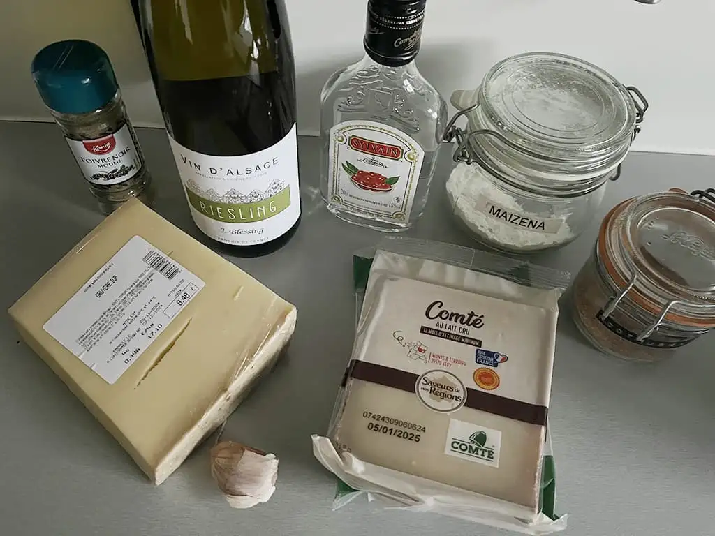 Kaasfondue ingrediënten