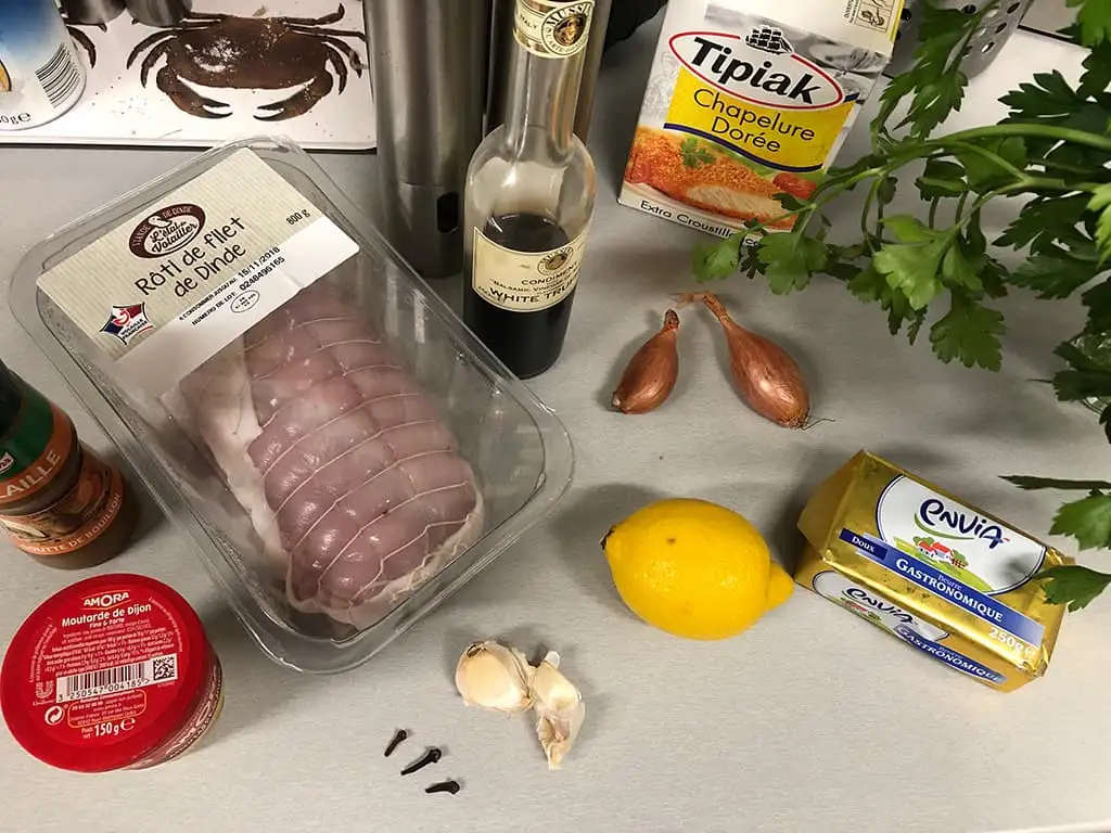 Kalkoengebraad met citroen-kruidenkorst ingrediënten