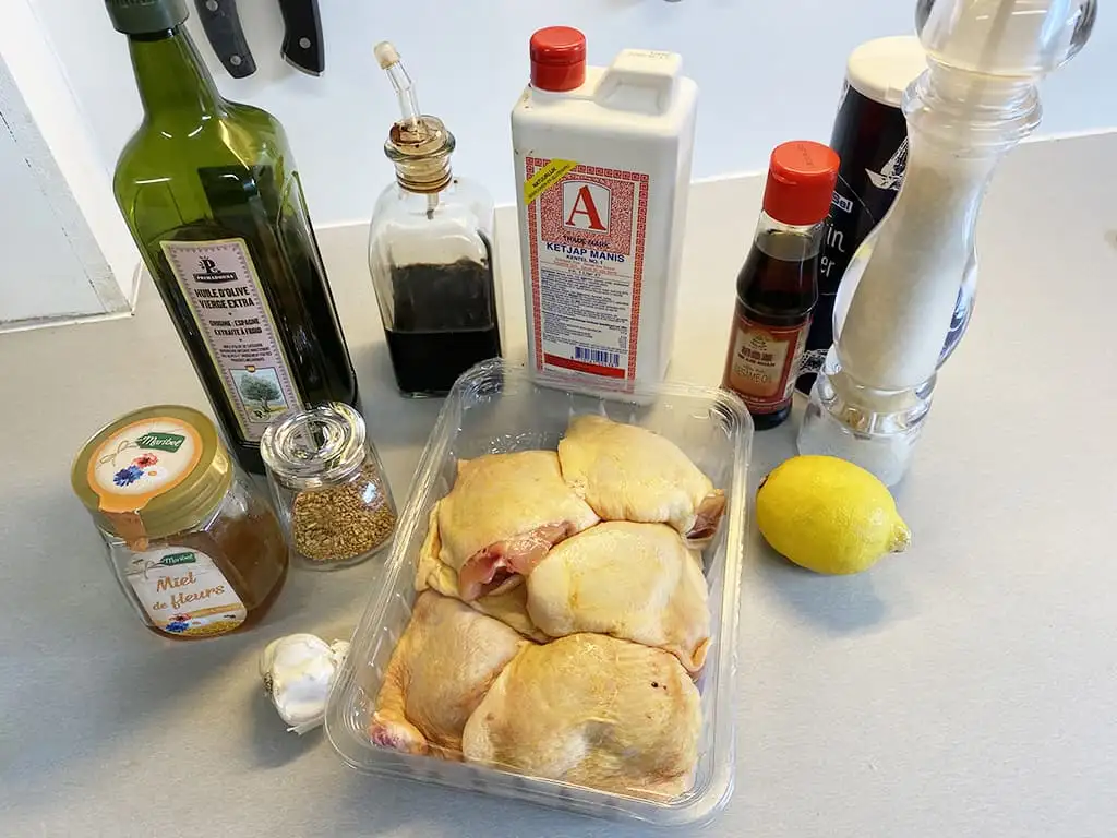 Gemarineerde kippendijen uit de oven ingrediënten