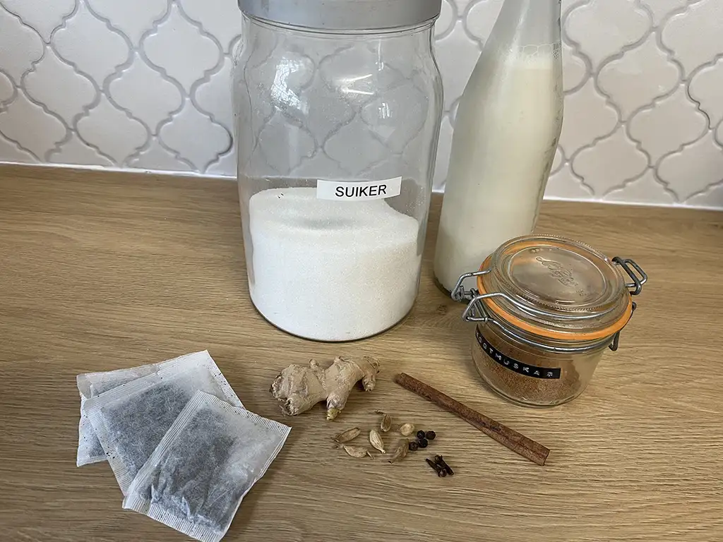 Zelf chai tea maken ingrediënten