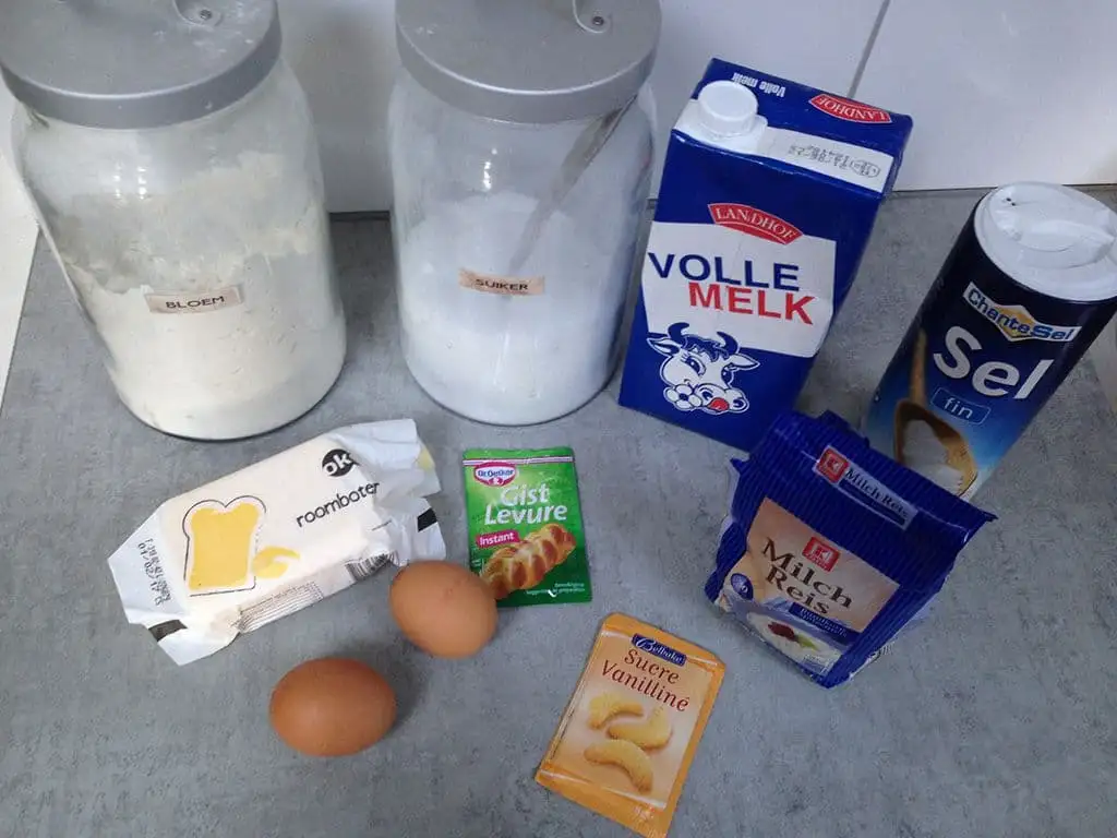 Rijstevlaai ingrediënten
