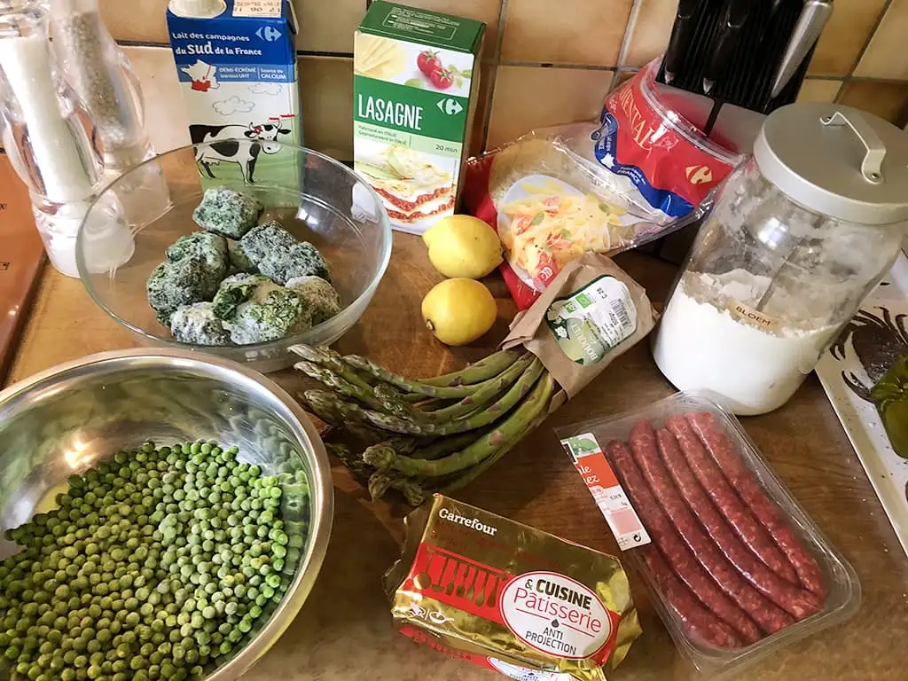 Lente lasagne met groene asperges ingrediënten