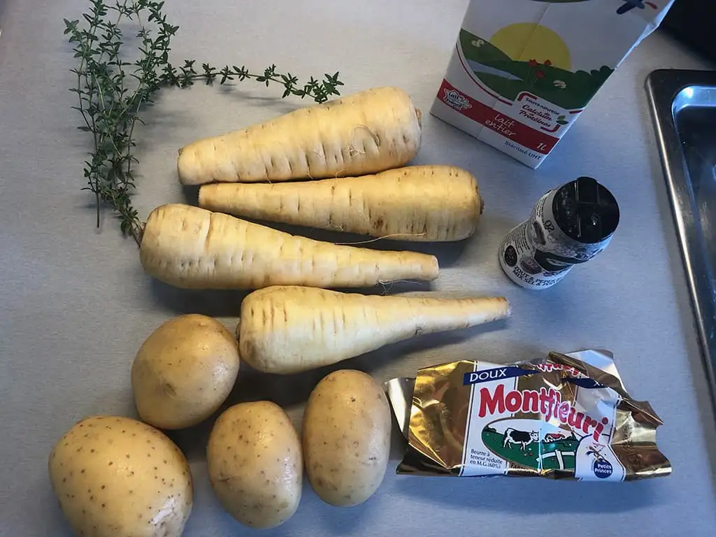 Pastinaak-aardappelpuree ingrediënten
