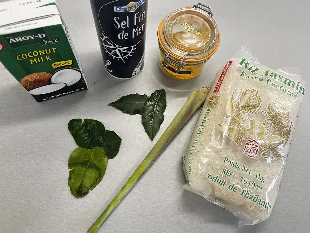 Nasi Kuning ingrediënten