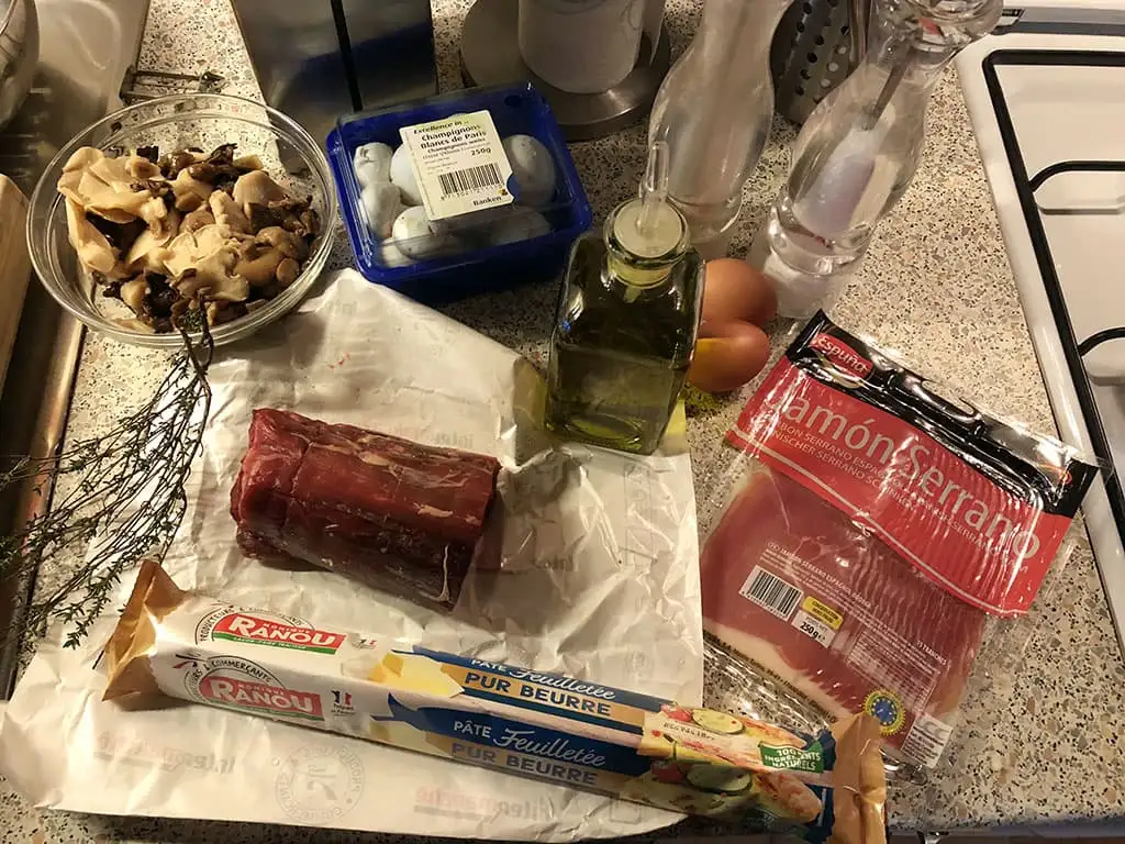 Beef Wellington ingrediënten