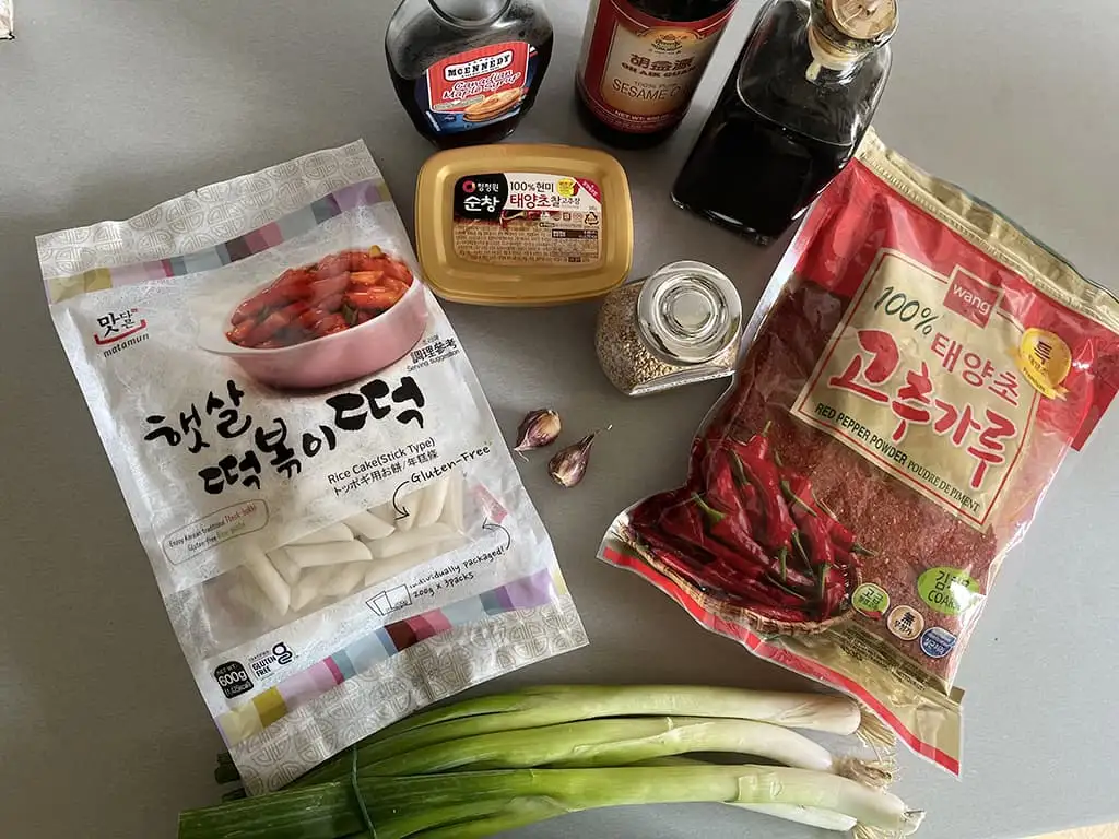 Tteokbokki ingrediënten
