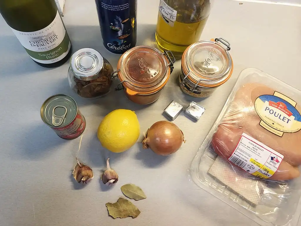 Kip piri piri ingrediënten
