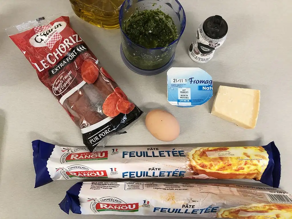Bladerdeeg kerstboom ingrediënten