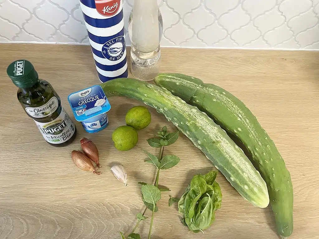 Koude komkommersoep ingrediënten