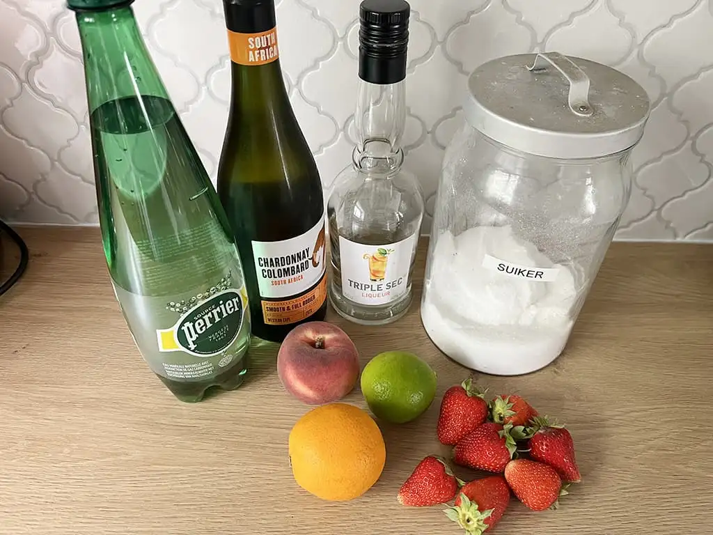Witte sangria ingrediënten