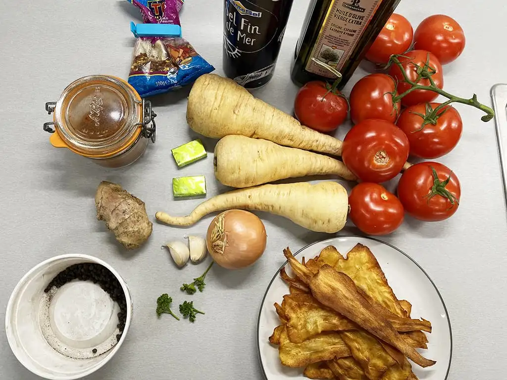 Tomaat pastinaak soep ingrediënten