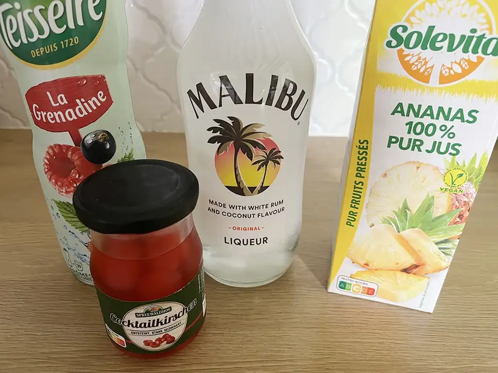 Malibu sunset ingrediënten