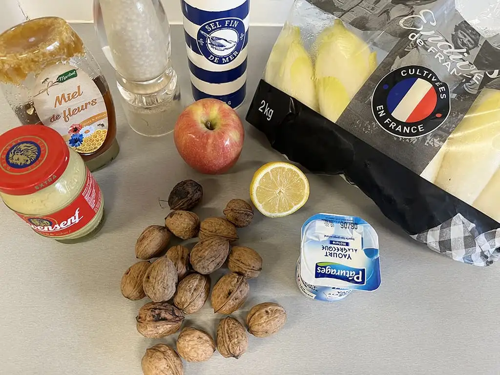 Witlofsalade met appel ingrediënten