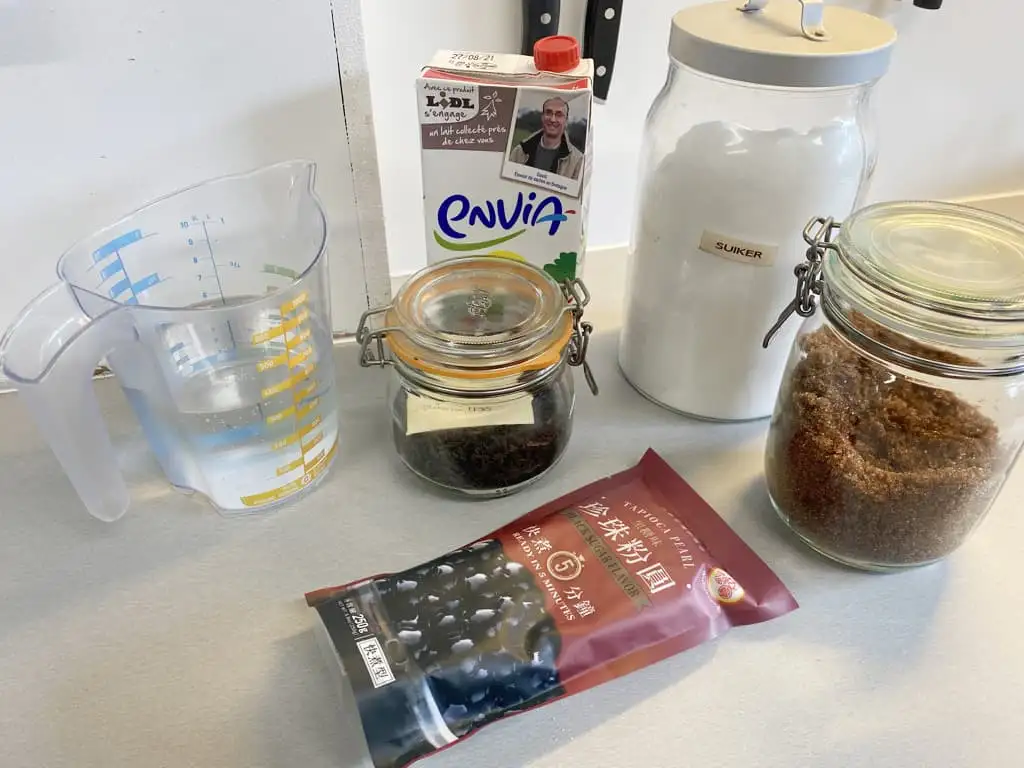 Bubble tea (boba) ingrediënten