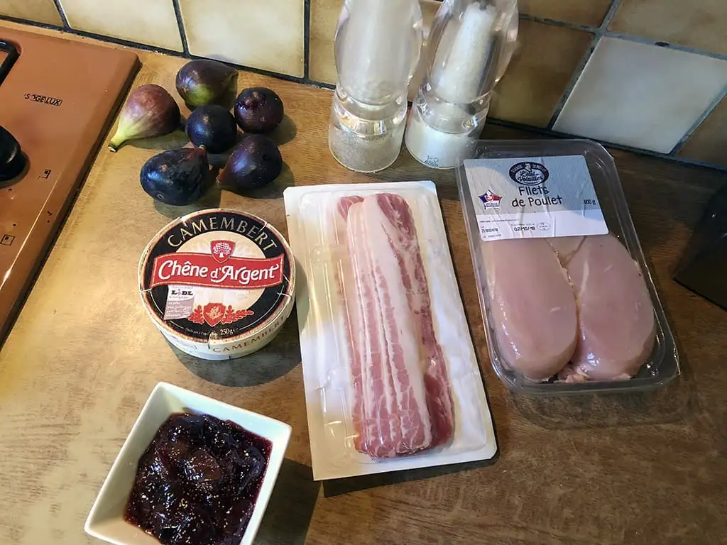Kip met vijgen en camembert ingrediënten