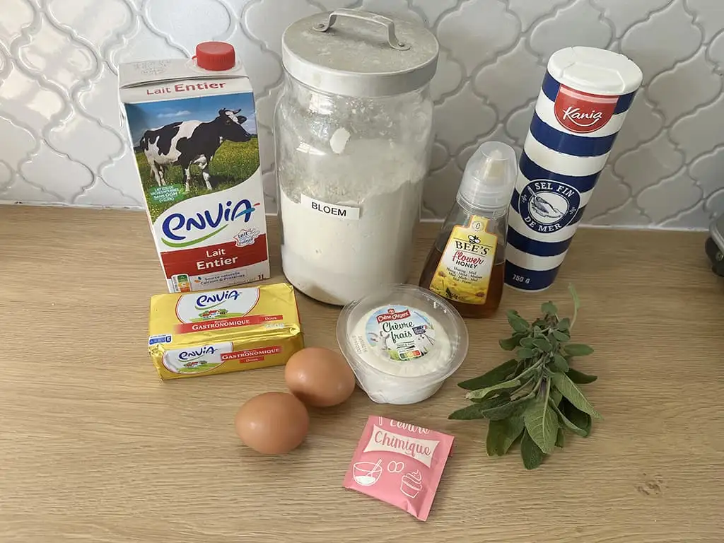 Hartige madeleines met geitenkaas ingrediënten