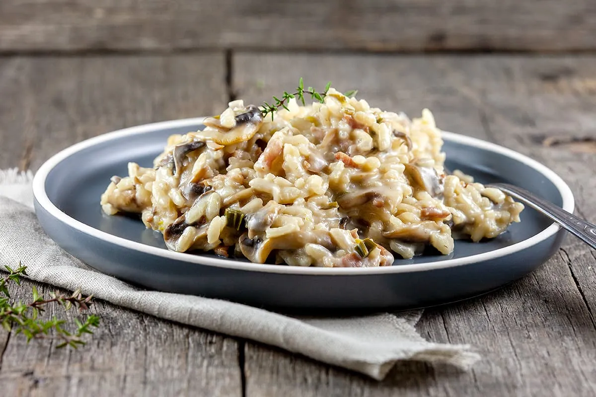 Risotto met champignons en mascarpone