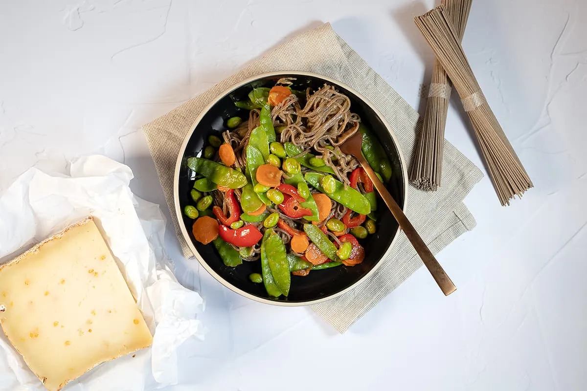 Soba noedels met groenten