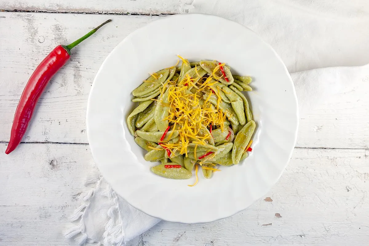 Spinazie pasta met knoflook
