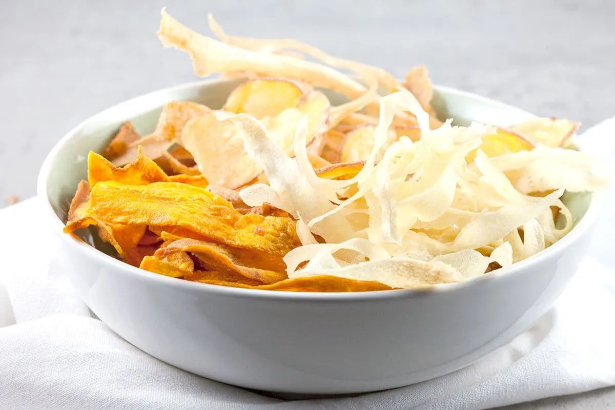 Gebakken groentechips