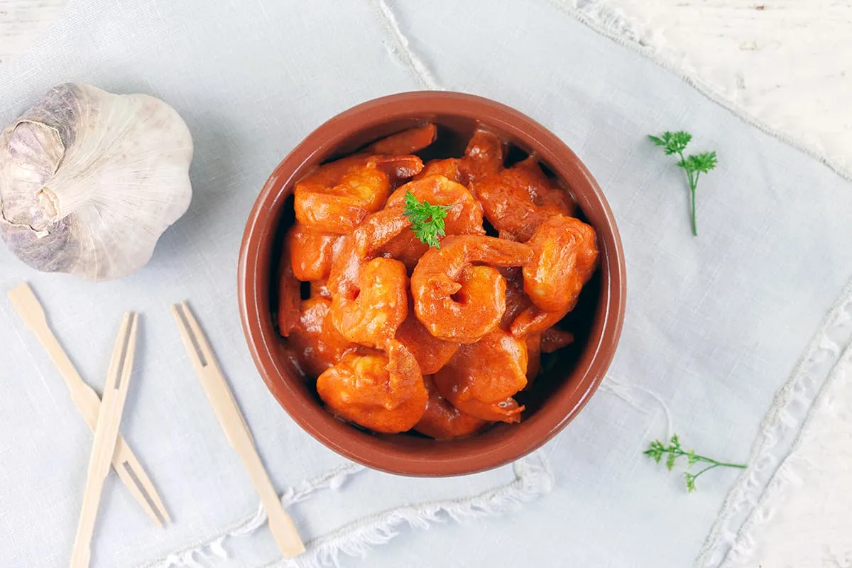 Scampi diabolique - pittige scampi's in tomatensaus