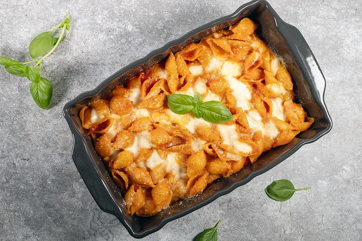 Pasta alla sorrentina - met een simpele tomatensaus