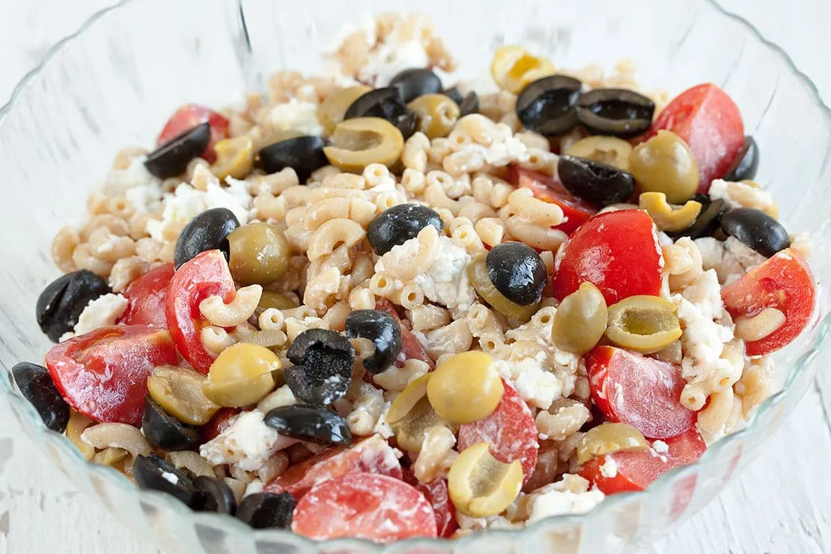 Vegetarische macaronisalade